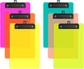 6 Pack Colorful Small Clipboard, A5 Mini Clip Board | Black Clip, 9 x 6" Half-Letter Size for Classroom, Students, Teacher, Nurse, Office & School Supplies