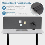 MORDEER 47.2" Privacy Desk Divider Panel, Acoustic Divider Panels - Image 4