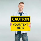 Custom OSHA Style Caution Sign 18" x 24" Plastic Sign, Customizable "Your Text - Image 2