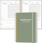 Fitness Journal for Women & Men, A5 Workout Journal/Planner Daily Exercise Log by Heveboik