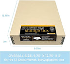 Lineco Museum Archival Storage Box, 9.75x12.75x3 in. Drop Front Design. - Image 2