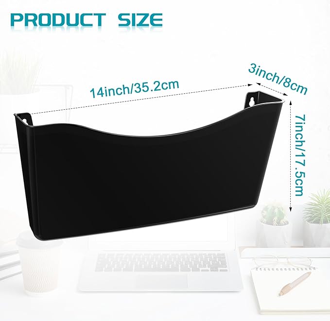 Colarr 6 Pcs Expandable Pocket Wall File Set Plastic Wall Mountable Space - Image 2