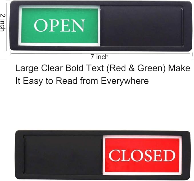 Open Closed Sign for Business Door, Open Signs privacy Slide Door Sign - Image 5