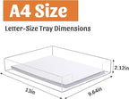 AZFUNN Acrylic Letter-Size Tray, Sturdy Heavy-Duty Clear Printer Paper Tray - Image 2