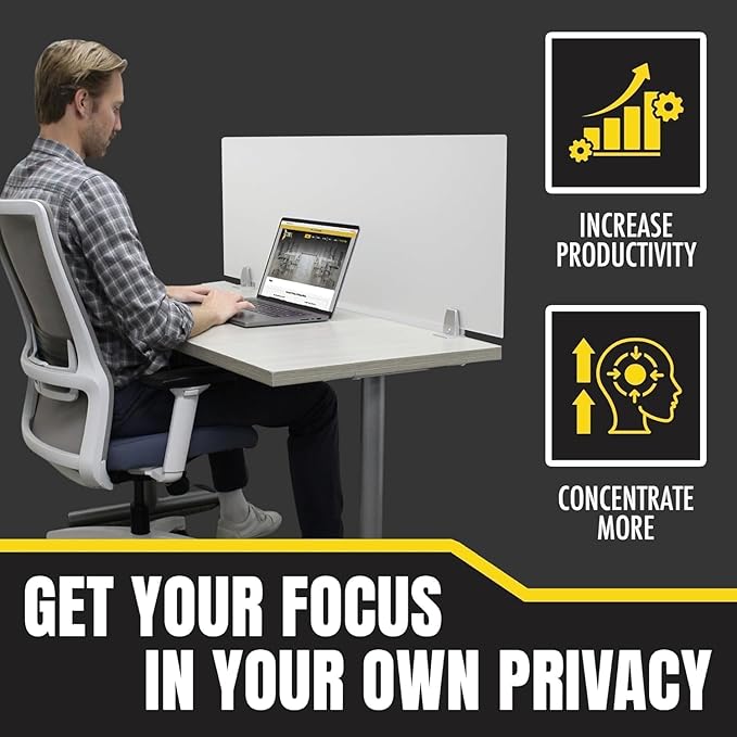 OBEX Clear Acrylic Desk Mounted Privacy Panel - Image 5