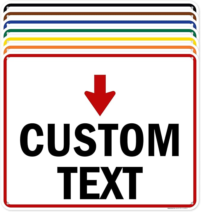 Custom Arrow, Custom Directional Sign, Down Arrow, 24x30 Inches, 55 mil thick by MySignCenter