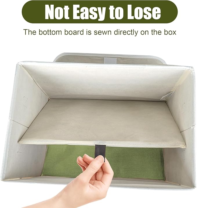 Bagnizer Large 22 Quart Linen Fabric Foldable Storage Bin Cube Organizer Basket - Image 4