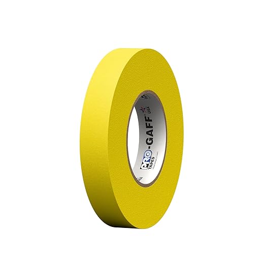 1" Pro Gaff Gaffers Tape 55 yards length yellow matte. Premium Heavy-Duty - Image 5