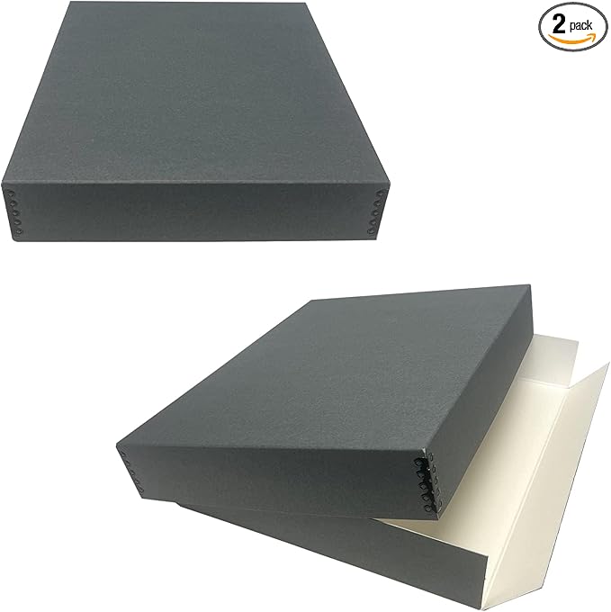 Lineco Museum Archival Storage Box, 14.75x18.75x3 in. Drop Front Design. by Lineco
