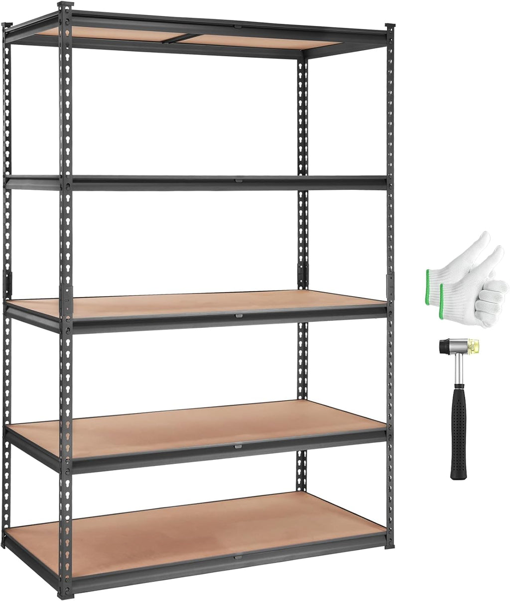 vevor storage shelves 5-tier adjustable 2000 lbs 48"x24"x72", main product view