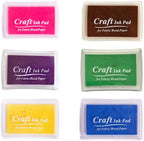 JZTang 6 Pcs Craft Ink Pad, Washable Ink Pads Multicolor Ink Pads by JZTang