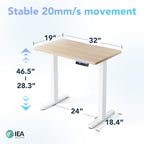 HUANUO One-Piece AI-Powered Electric Standing Desk, Smart APP, Work - Image 2