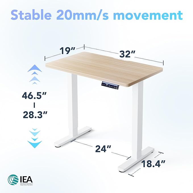 HUANUO One-Piece AI-Powered Electric Standing Desk, Smart APP, Work - Image 2