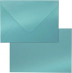 Shimmery Blue Envelope A7-100 PCS Goefun V Flap Invitation Envelopes by Goefun
