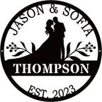 Wedding Couple Sign Metal, Personalized