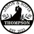 Wedding Couple Sign Metal, Personalized by efcustomgifts