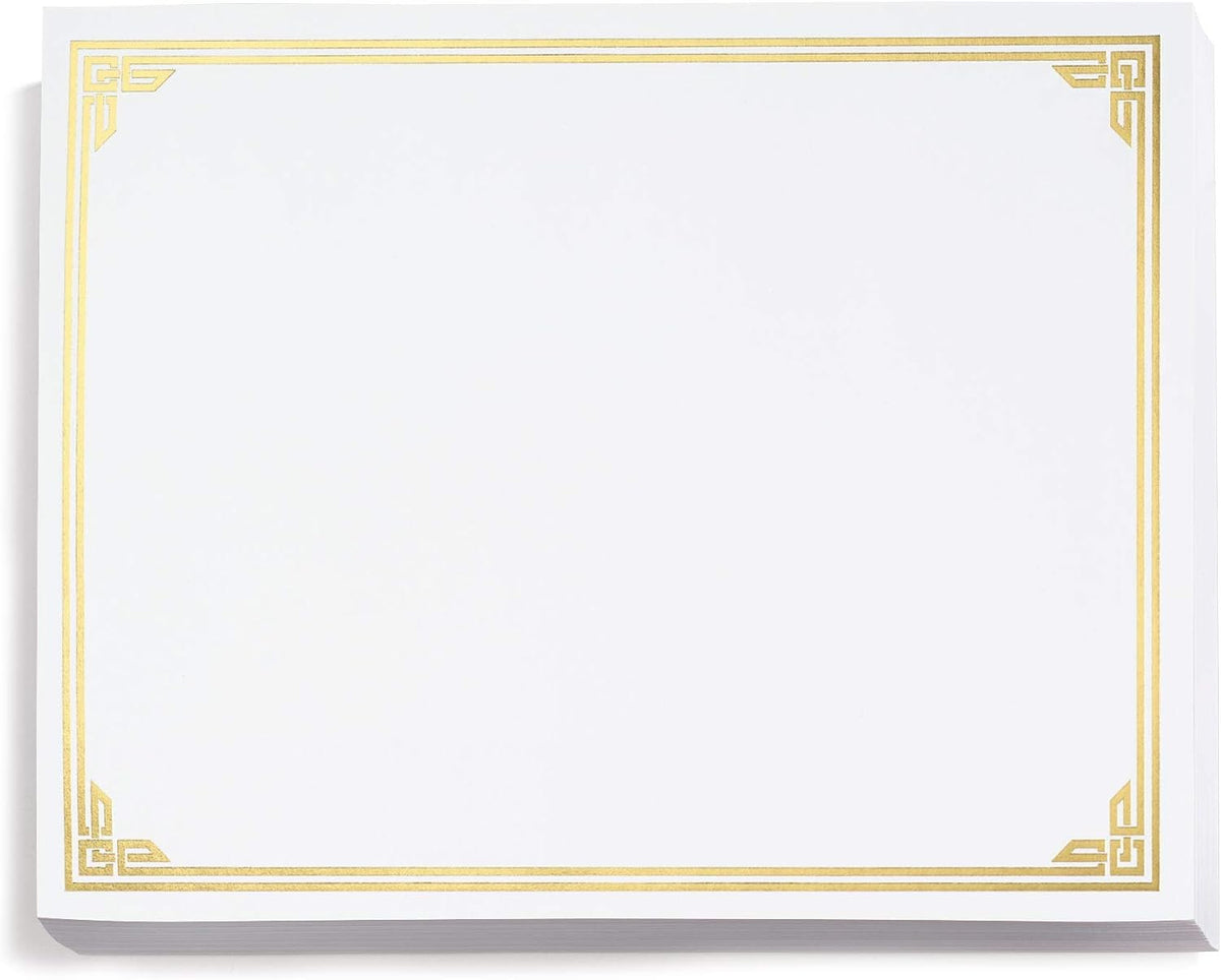 PaperDirect Gold on White Classic Specialty Certificates, 8½ x11, Foil Accents