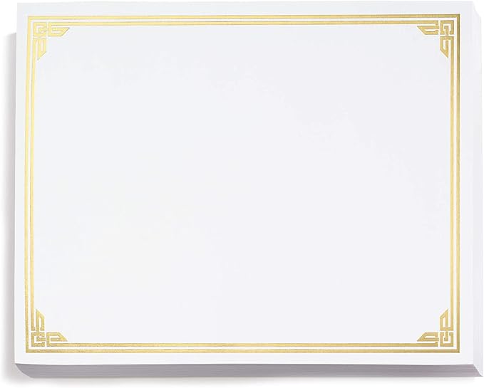 PaperDirect Gold on White Classic Specialty Certificates, 8½ x11, Foil Accents by PaperDirect