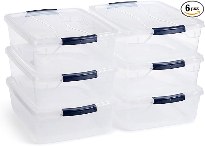 Rubbermaid Cleverstore 17 Qt Clear Storage Bins by Rubbermaid