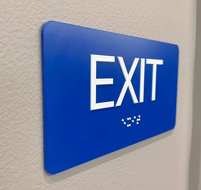 ADA Compliant Exit Sign with Braille - Image 3
