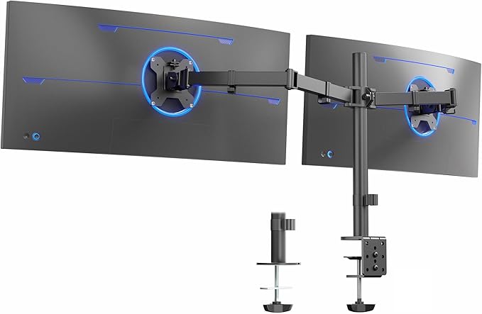 VIVO Dual Ultrawide Monitor Desk Mount, Heavy Duty Fully Adjustable Steel Stand by VIVO