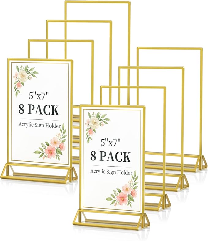 Dynta Acrylic Sign Holder 5x7in Double-Sided Display Stand by Dynta