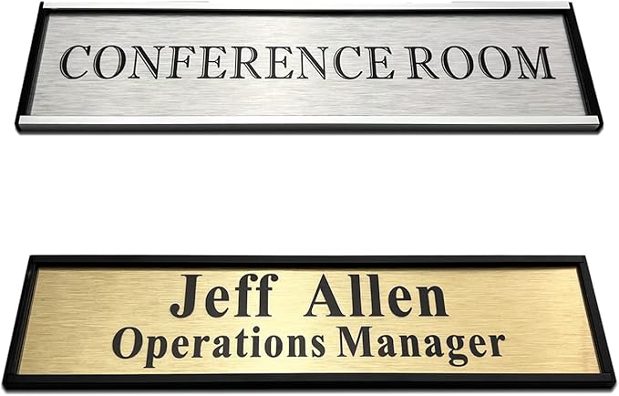 SINKAA Personalized Name Plate for Door or Wall, 2 x 8 inch Custom Office - Image 2