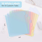 SKYDUE Binder Dividers with Pockets 8-Tab - Image 3