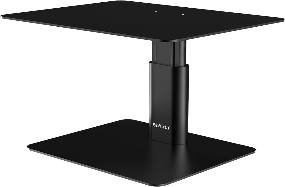 boyata monitor stand, adjustable height metal desktop riser, main product view