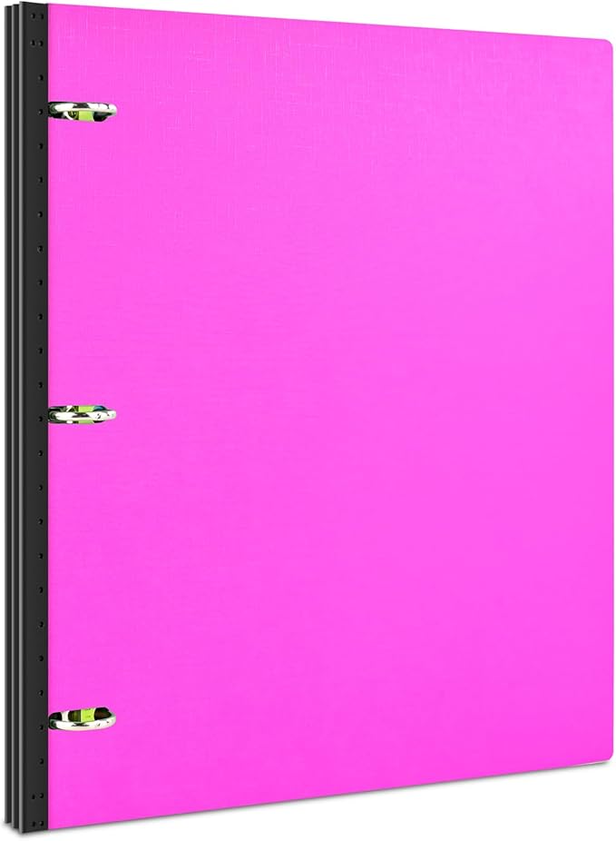 INFUN Telescoping 3 Ring Binder, Portable Plastic 0.75 inch 3 Ring Binder by INFUN