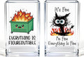Vgrti Funny Black Cat 2 Pack Acrylic Cosmetic Pencil Pen Holder Cup, Emotional by Unknown