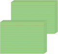 JINMIKEJI Green Ruled Index Cards 5x7 Inch by JINMIKEJI