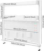 Dlinanta Clamp-On Pegboard Desk Organizer, 2-Tier Clamp On Desk Shelf - Image 8