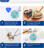 Compass Necklace for Women Men 925 Sterling Silver Pendant Urn Necklaces for - Image 4