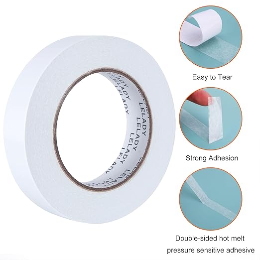 LELADY Double Sided Tape 1 Inch x 40 Yards- 2 Rolls Double-Sided Adhesive - Image 8
