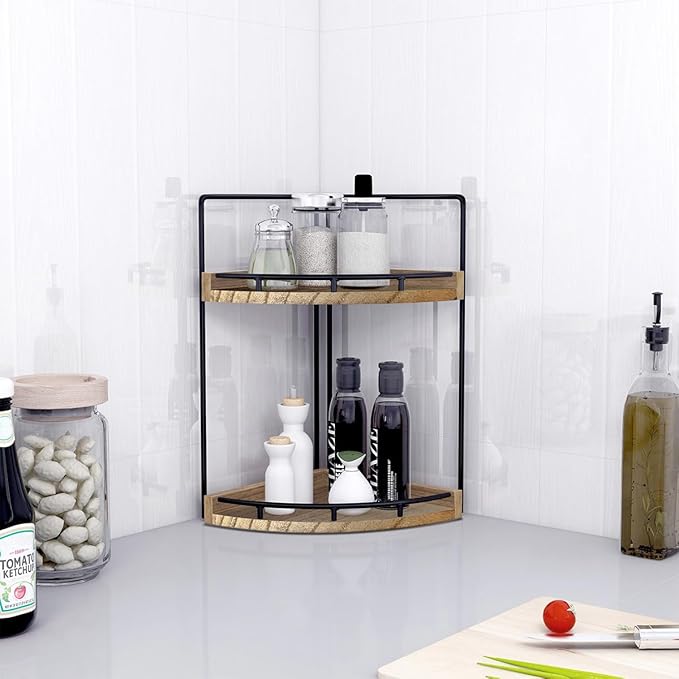Dorhors 2-Tier Bathroom Counter Organizer, Vanity Counter Corner Shelf - Image 6