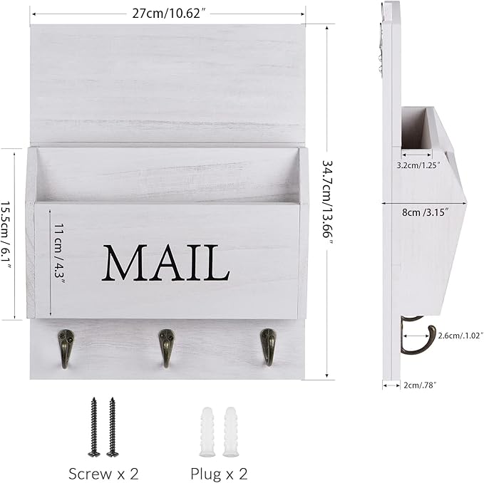 DLQuarts Mail Organizer with Key Holder - Image 5