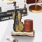 Jaugufiy Resin Violin Sculpture Pen Holder Pencil Holder Pen Organizer Cosmetic - Image 6