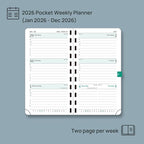 POPRUN 2026 Pocket Planner Weekly and Monthly Calendar - Image 3