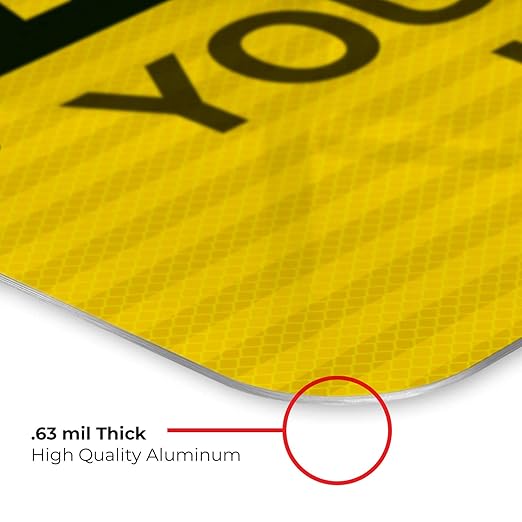Custom Caution Sign, OSHA Sign, 12x18 Inches, 3M EGP Reflective .063 Aluminum - Image 6