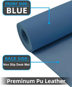 Large Desk mat, Leather Desk Pad Protector, Office Desk Mat, Mouse Pad - Image 2