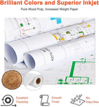 Plotter Paper 24" x 150', Engineering Drawings, Custom-Sized Prints (4 Rolls） - Image 3