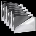 Roowest 6 Pcs 24 x 48 Inch, 1/8 Inch Thick Clear Acrylic Sheets Plastic Panels by Roowest