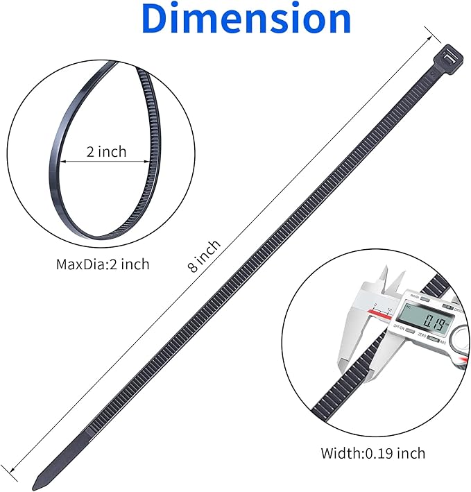 Mvyc Zip Ties, Heavy Duty Cable and Wire Ties - Image 2