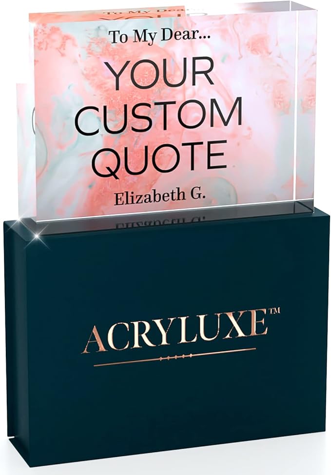 Personalized Gifts, Custom Quote Block Letter Board, Crystal-Clear Acrylic by MySignCenter