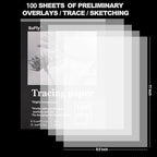 Tracing Paper 8.5x11 inch, 100 Sheets Transparent Vellum Paper - Image 2