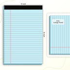 AILZFEI 6pcs Small Note Pad 5x8 College Ruled Blue Legal Pads Paper Notepads 6 - Image 2
