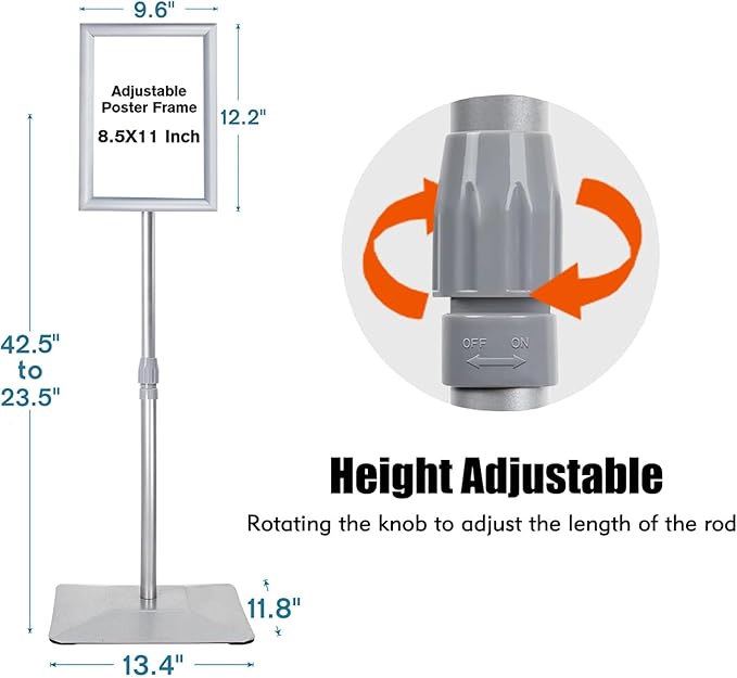 Golemas Adjustable Sign Stand for Display, - Image 5
