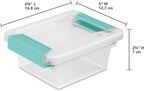Sterilite 6-Pack Clip Box, Stackable Clear Plastic Bins - Image 3