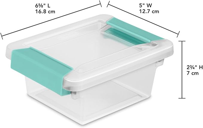 Sterilite 6-Pack Clip Box, Stackable Clear Plastic Bins - Image 3